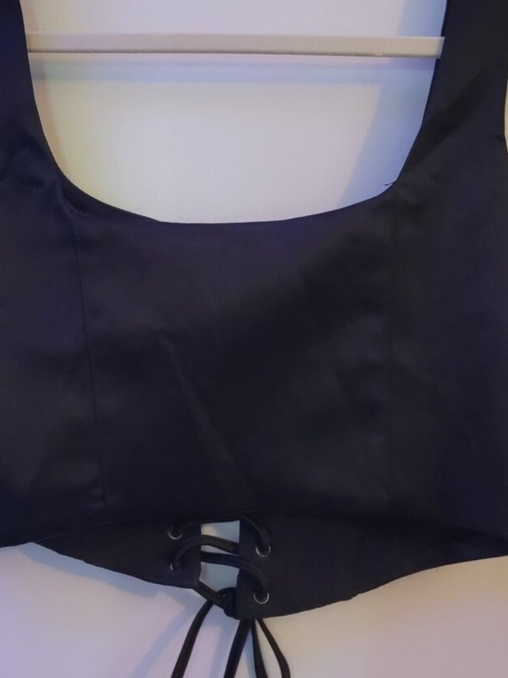 Black Women's Crop Corset Top Size: M - Picture 3 of 3